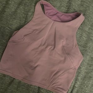 Lululemon cropped tank with built in shelf bra